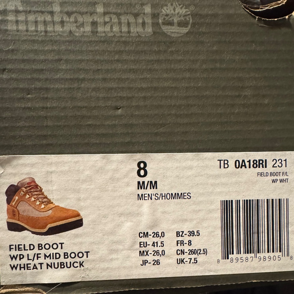 Brand-New In-Box Timberland Field Boots